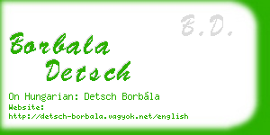borbala detsch business card